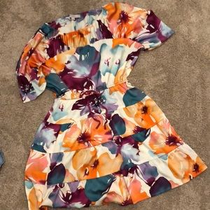 Loft watercolor flower dress